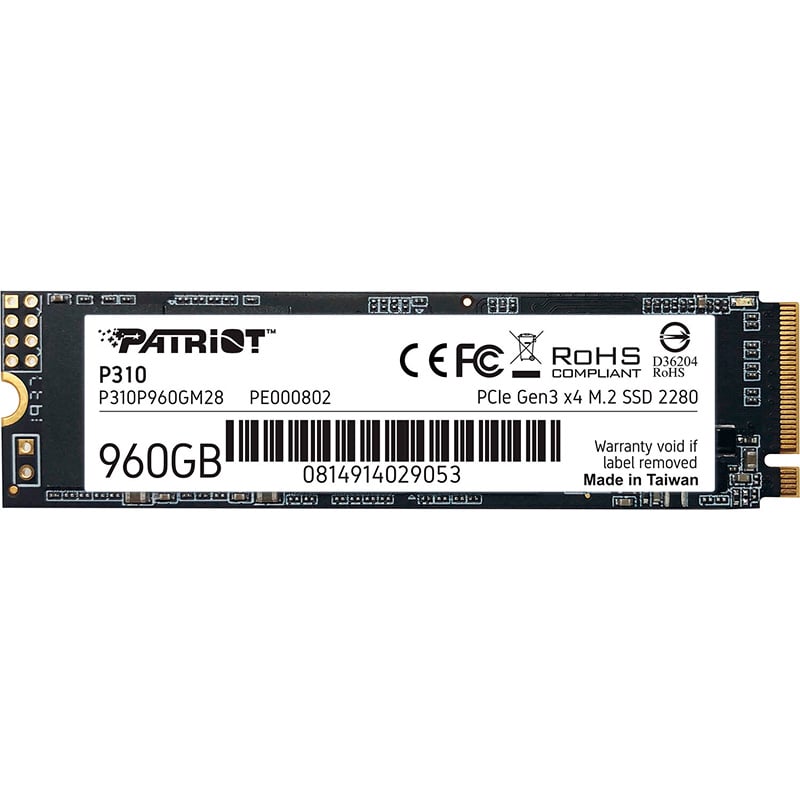 DISCO SOLIDO SSD 960GB PATRIOT P310 M.2 NVME PCIE X4 3.0
