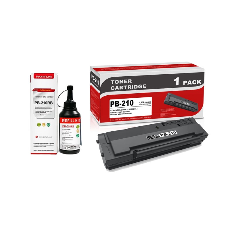 TONER ORIGINAL REFILL KIT PB-210 - PARA PB211 - PANTUM P2500W - P2200W - M6550NW- APROX 1500 HOJAS