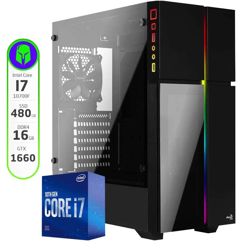 PC GAMER ARMADA COMPLETA INTEL I7 10700F 16GB 480GB SSD GTX 1660