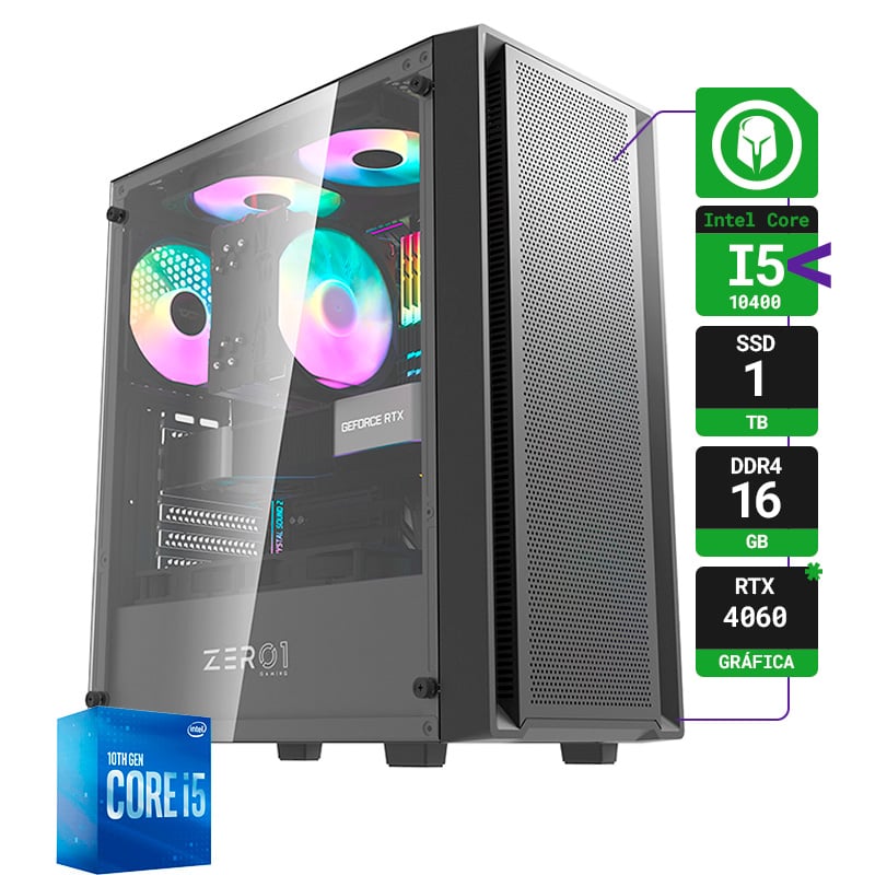 PC ARMADA INTEL CORE I5 10400 16GB SSD 1TB M.2 RTX 4060