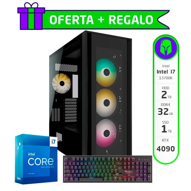 PC GAMER ARMADA COMPLETA INTEL I7 13700K 32GB 1TB SSD NVME 2TB HDD RTX 4090 + TECLADO DE REGALO