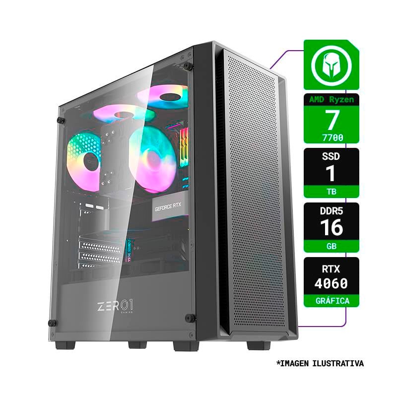 PC GAMER AMD RYZEN 7 7700 RAM 16GB SSD 1TB RTX 4060
