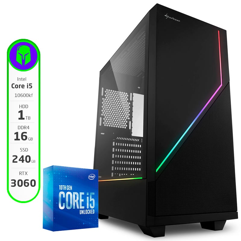 PC ARMADA COMPLETA INTEL I5-10600KF 16GB 240GB SSD 1TB HDD RTX 3060