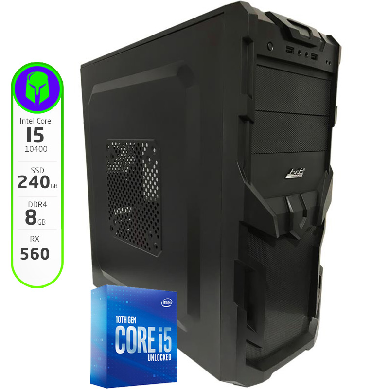 PC ARMADA INTEL CORE I5 10400 - 8GB - 240GB SSD - RX 560 - WIFI