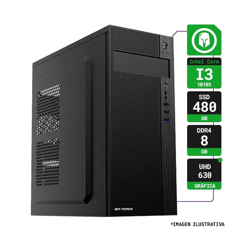 PC OFICINA INTEL I3-10105 RAM 8GB SSD 480GB WIFI