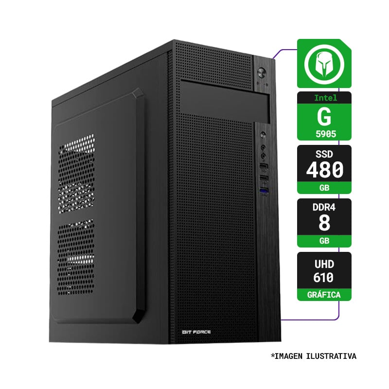 PC OFICINA INTEL CELERON G5905 RAM 8GB SSD 240GB