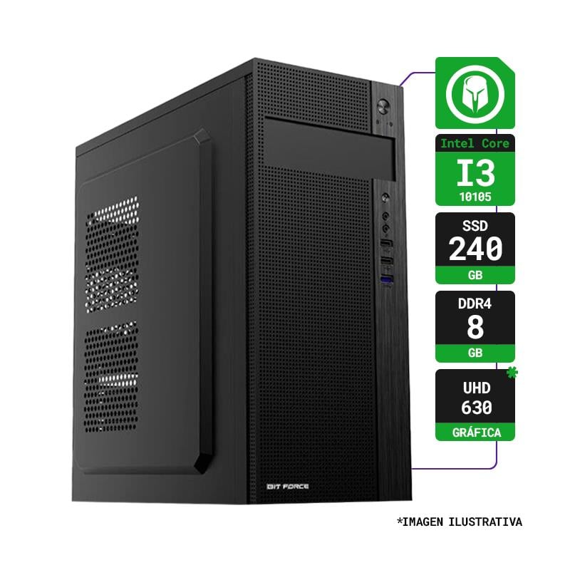 PC OFICINA INTEL I3-10105 RAM 8GB SSD 240GB WIFI