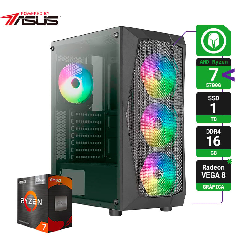 PC ARMADA COMPLETA AMD RYZEN 7 5700G SSD 1TB RAM 16GB VEGA 7