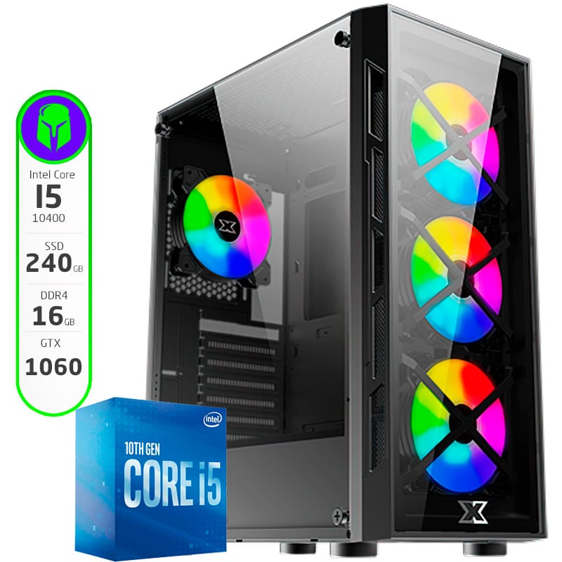PC GAMER ARMADA COMPLETA INTEL I5 10400 16GB 240GB SSD GTX 1060