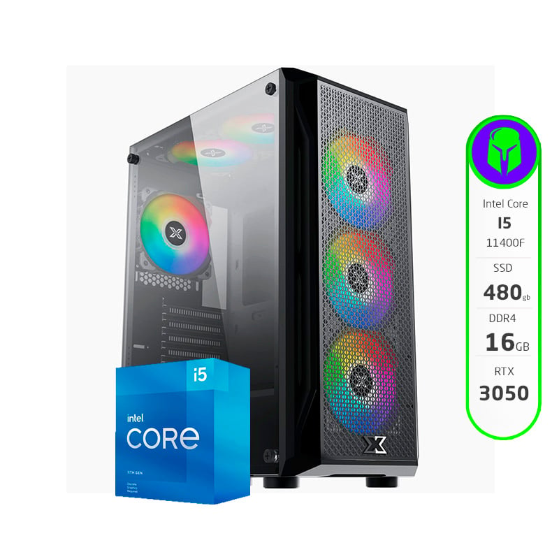 PC ARMADA COMPLETA INTEL CORE I5 11400F 16GB 480GB SSD RTX 3050