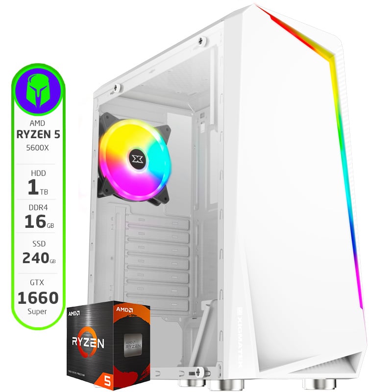 PC GAMER ARMADA AMD RYZEN 5 5600X - 16GB - 240GB SSD - 1 TB HDD - GTX 1660 SUPER