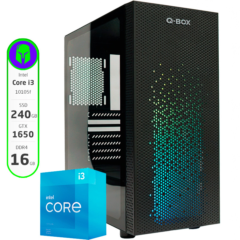 PC GAMER ARMADA COMPLETA INTEL I3 10105F 16GB SSD 240GB GTX 1650