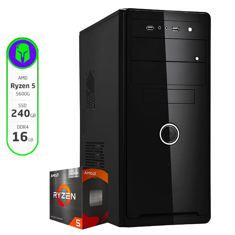 PC ARMADA COMPLETA AMD RYZEN 5 5600G 16GB SSD 240GB