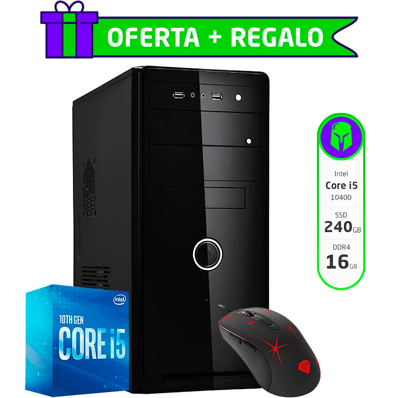 PC ARMADA COMPLETA INTEL I5 10400 16GB RAM 240GB SSD + MOUSE DE REGALO
