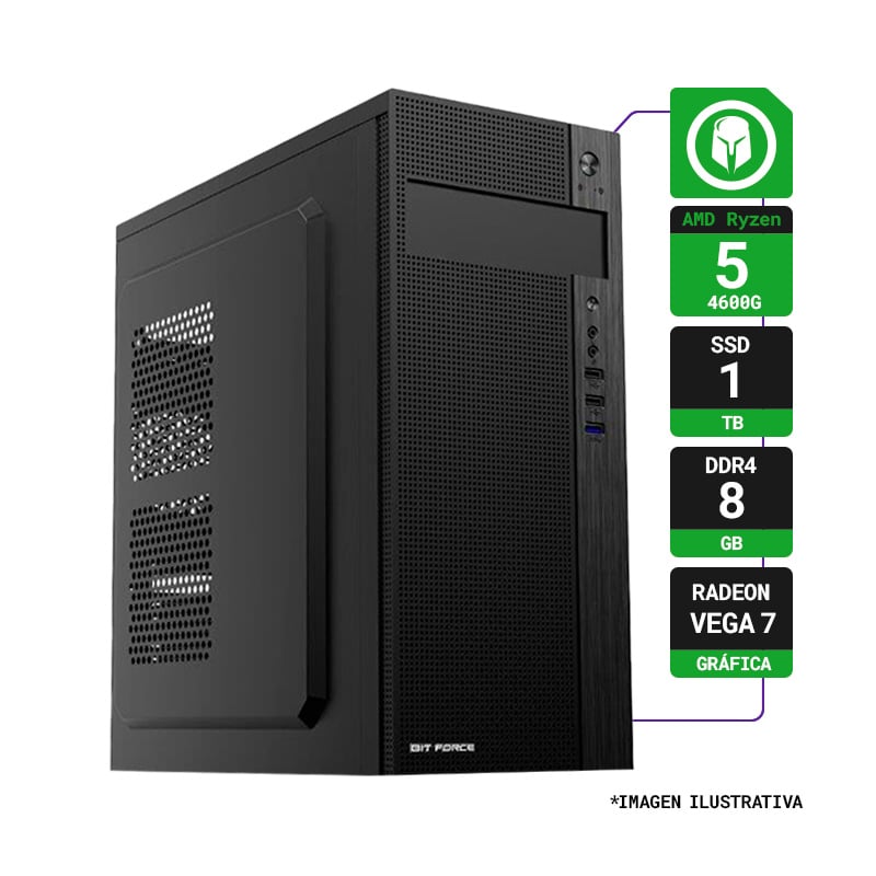 PC HOGAR RYZEN 5 4600G 8GB SSD 1TB