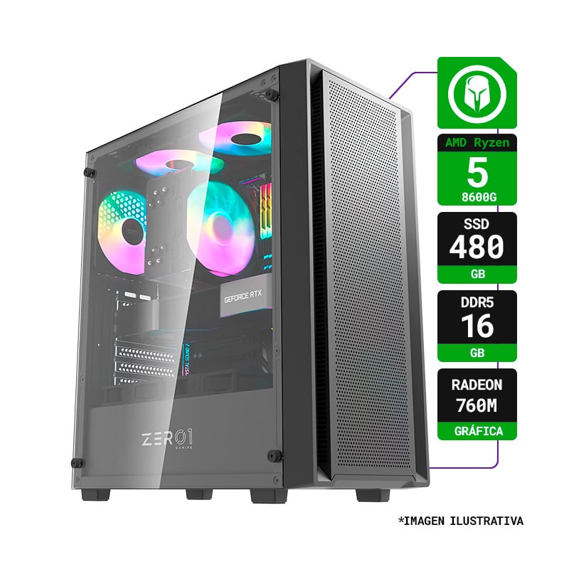 PC GAMER RYZEN 5 8600G RAM 16GB SSD 480GB