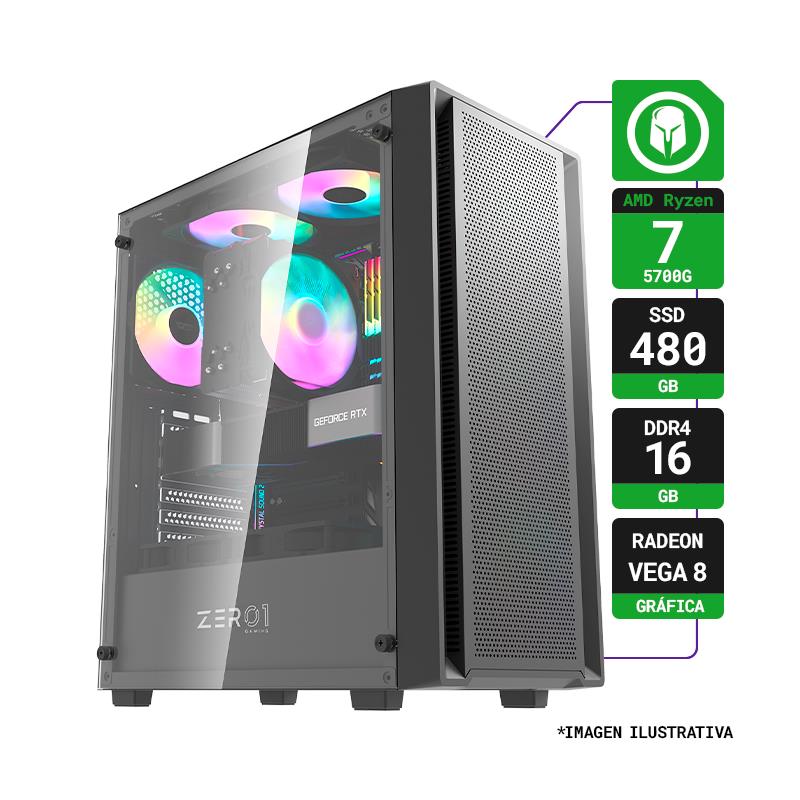 PC GAMER AMD RYZEN 7 5700G RAM 16GB SSD 480GB