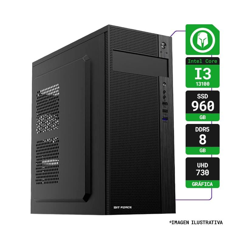 PC OFICINA INTEL I3-13100 RAM 8GB SSD 960GB