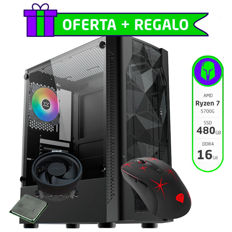 PC ARMADA COMPLETA AMD RYZEN 3 4350G 16GB SSD 480GB + MOUSE DE REGALO