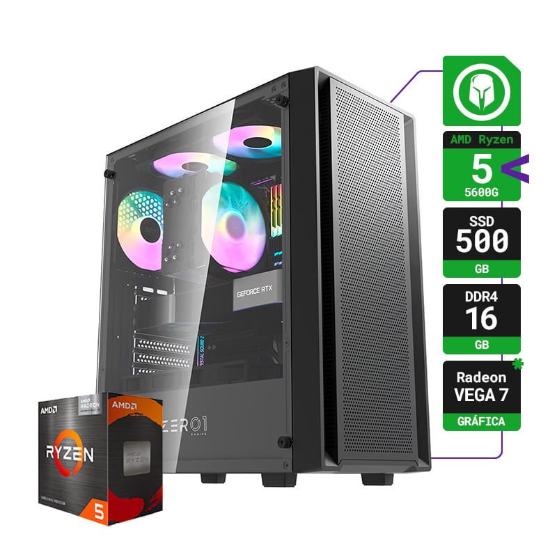 PC ARMADA COMPLETA AMD RYZEN 5 5600G 16GB SSD 500GB