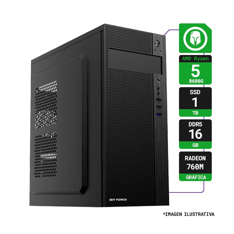PC GAMER AMD RYZEN 5 8600G RAM 16GB SSD 1TB
