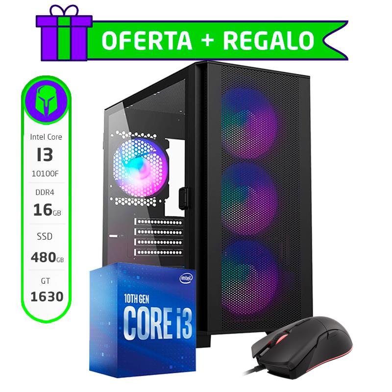 PC GAMER ARMADA COMPLETA INTEL CORE I3 10100F 16GB SSD 480GB GT 1630 + MOUSE DE REGALO