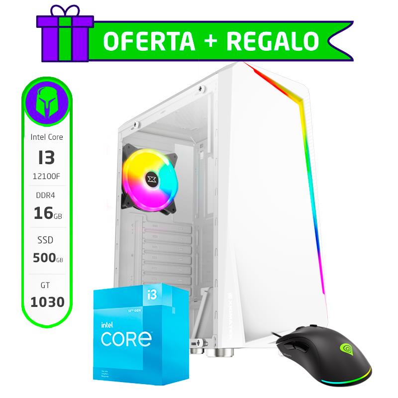 PC GAMER ARMADA COMPLETA INTEL CORE I3 12100F 16GB SSD 500GB GT 1030 + MOUSE DE REGALO