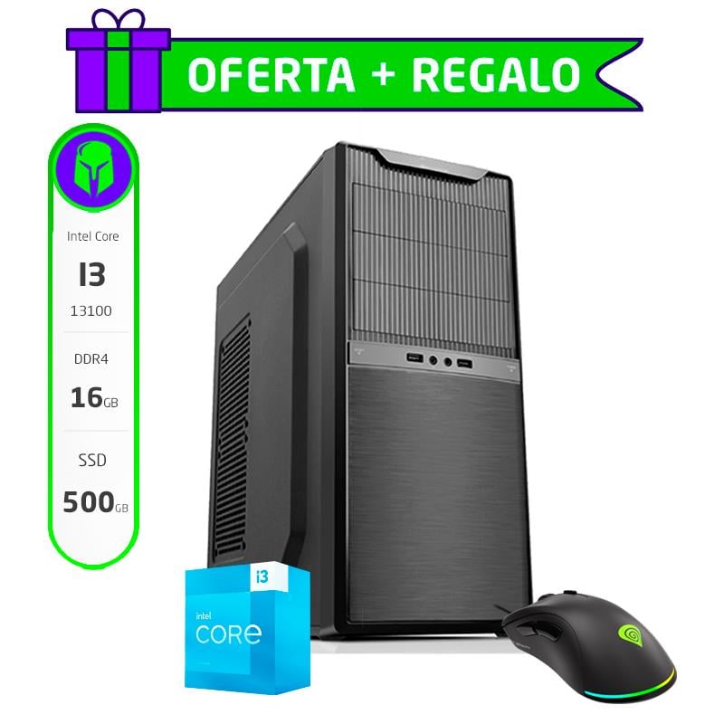 PC GAMER ARMADA COMPLETA INTEL CORE I3 13100 16GB SSD 500GB + MOUSE DE REGALO
