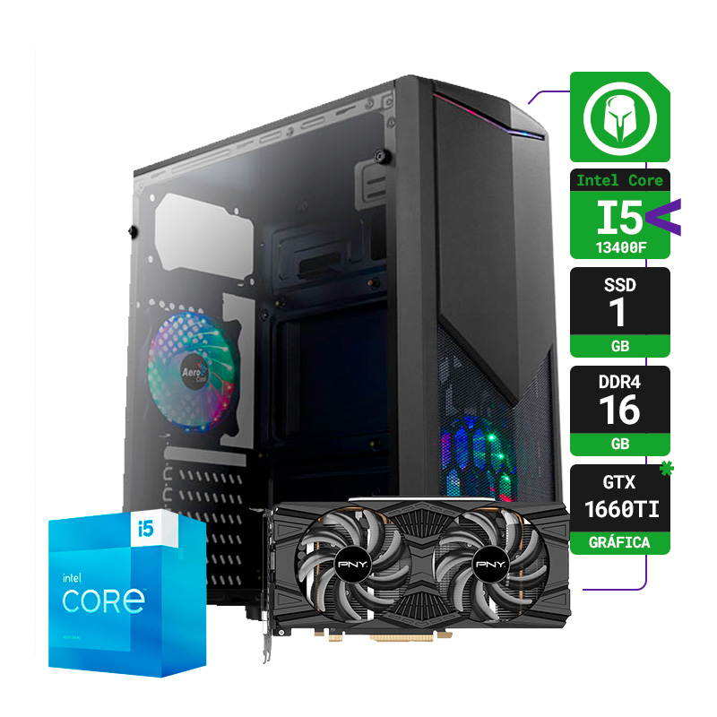 PC INTEL CORE I5-13400F 16GB SSD 1TB GTX 1660TI