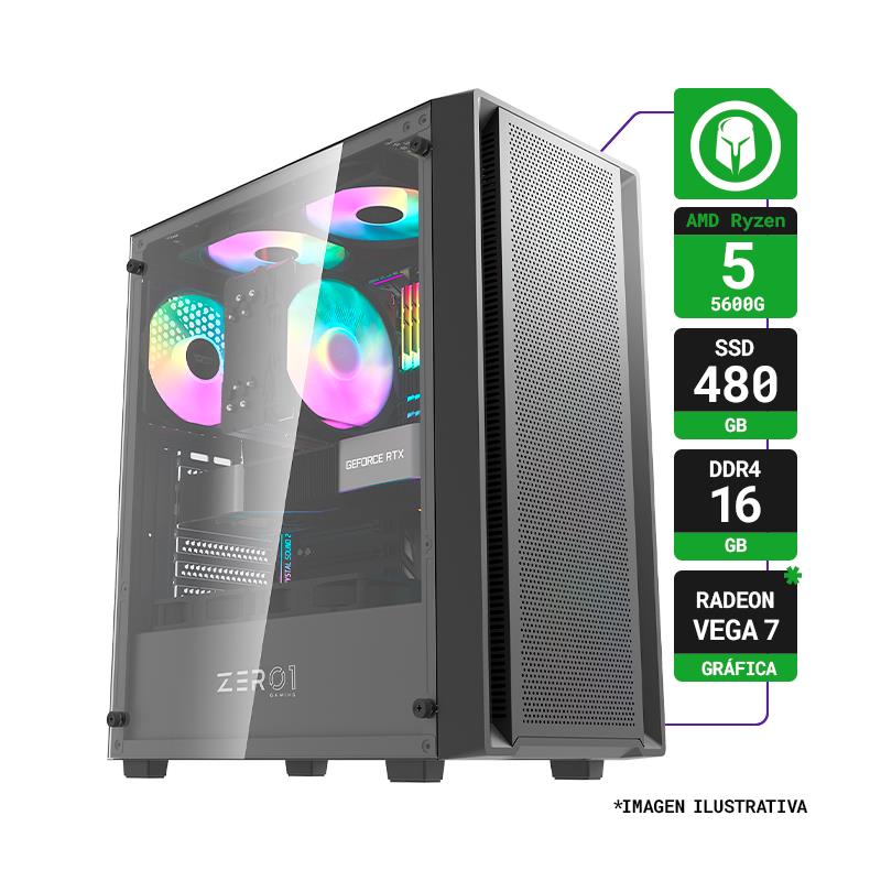 PC GAMER AMD RYZEN 5 5600G RAM 16GB SSD 480GB