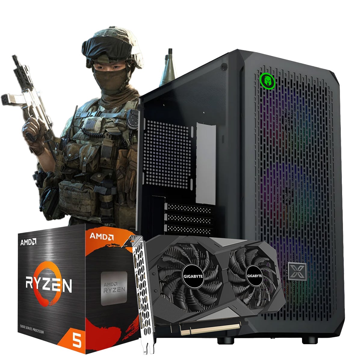 PC ARMADA AMD RYZEN 5 5500 RTX 3050 16GB 512GB