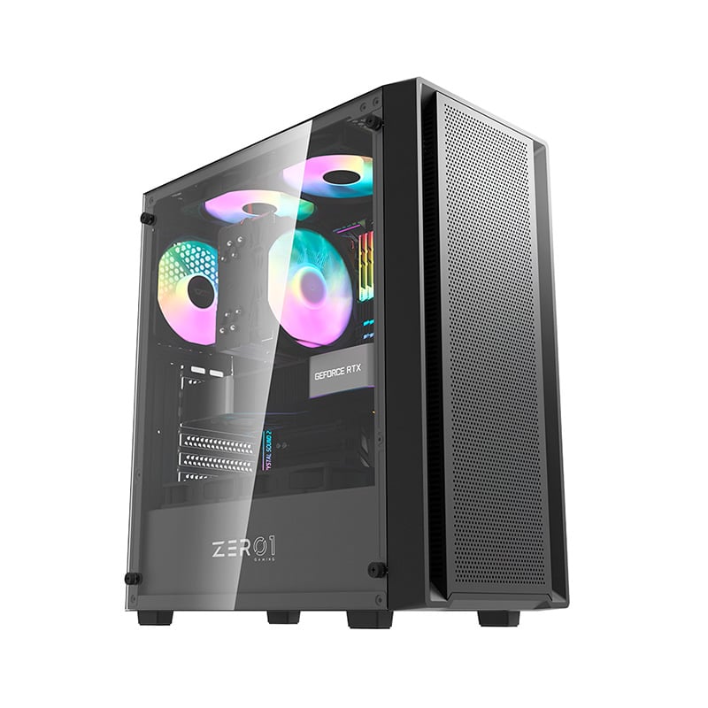 GABINETE GAMER ZER01 GAMING POLLUX 4 FAN FIXED RGB