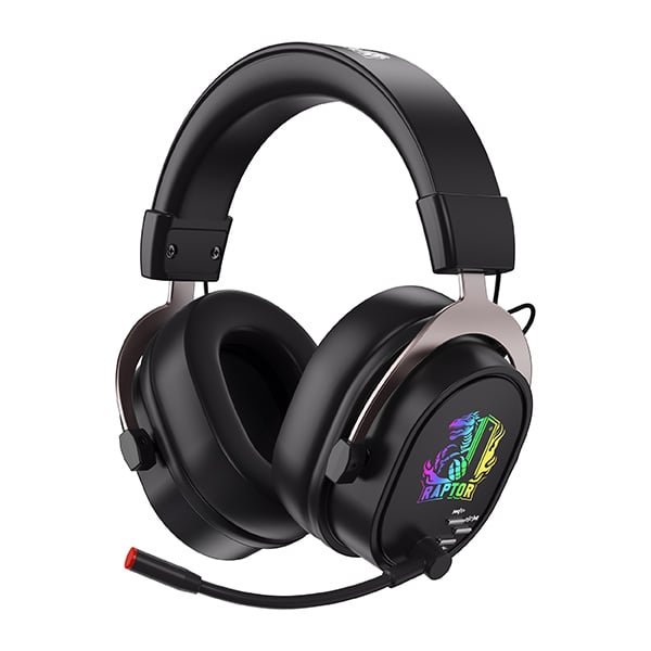 AURICULAR GAMER INALÁMBRICO RAPTOR INFERNO PRO X RGB 7.1 - BLACK - C/ DONGLE
