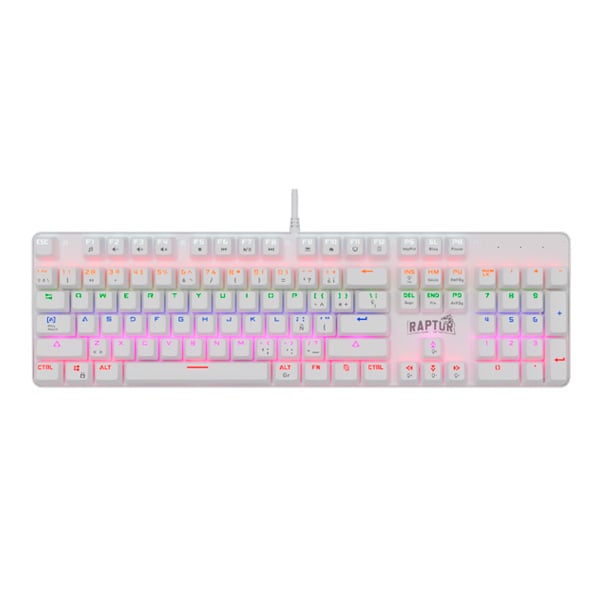 TECLADO RAPTOR FIRECLAW M104 MECANICO SWITCH RED WHITE