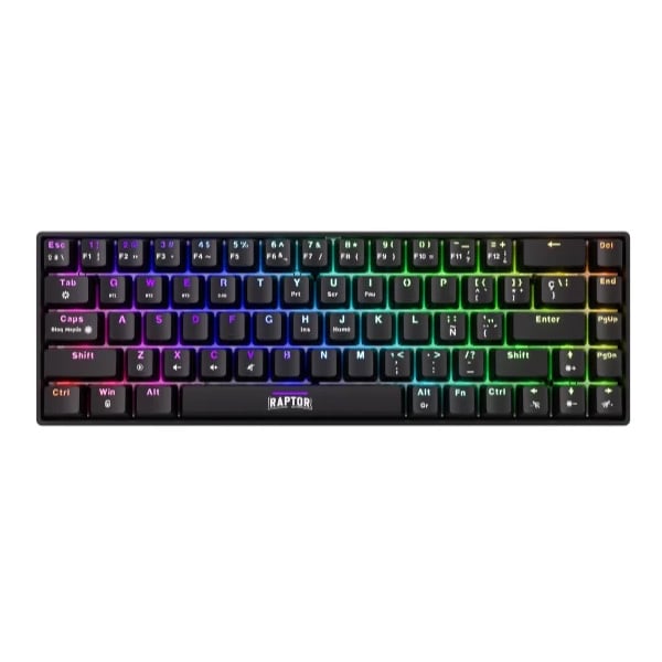 TECLADO RAPTOR FIRECLAW M68 MECANICO WIRELESS SWITCH RED