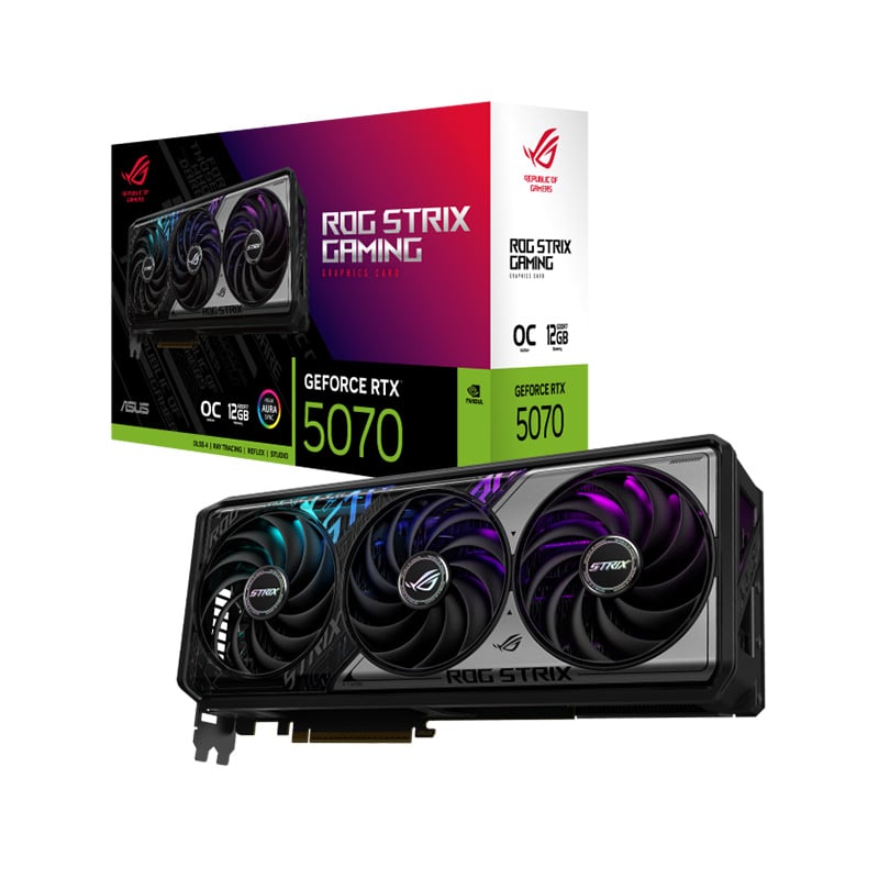 PLACA DE VIDEO ASUS ROG STRIX NVIDIA GEFORCE RTX 5070 12GB OC GDDR7