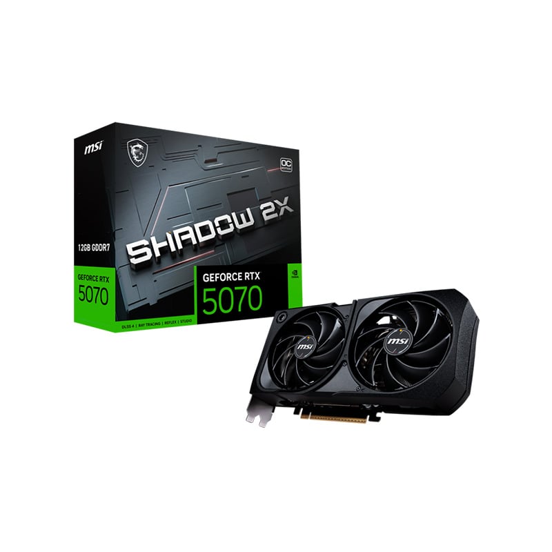 PLACA DE VIDEO MSI NVIDIA GEFORCE RTX 5070 SHADOW 2X 12GB OC GDDR7