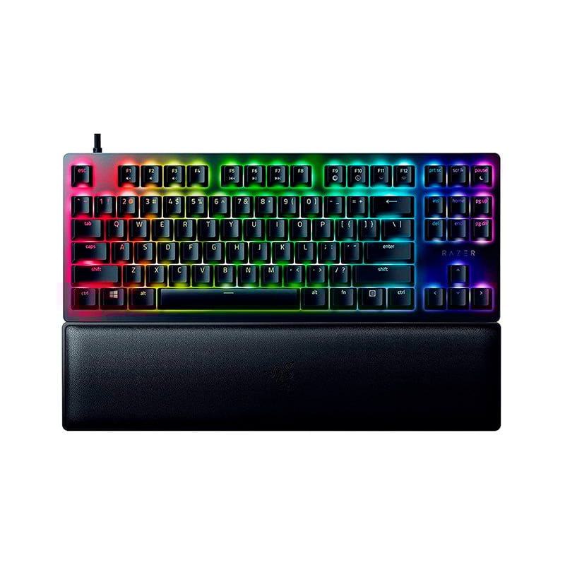 TECLADO MECANICO RAZER HUNTSMAN V2 TENKEYLESS RGB BLACK - PURPLE SWITCH OPTICO CLICKY