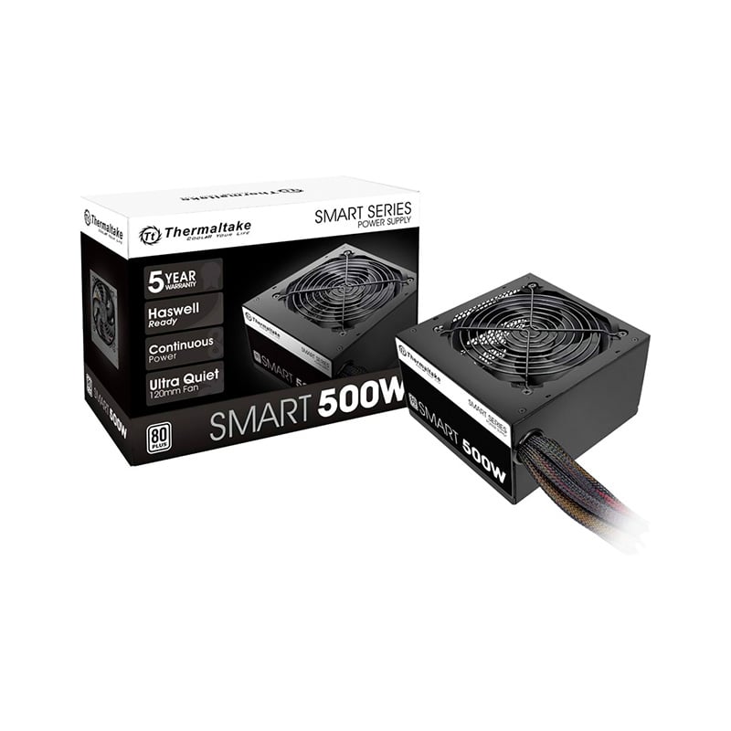 FUENTE 500W THERMALTAKE SMART 80 PLUS WHITE