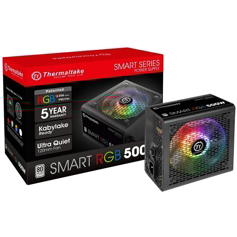 FUENTE 500W THERMALTAKE SMART RGB 80 PLUS WHITE