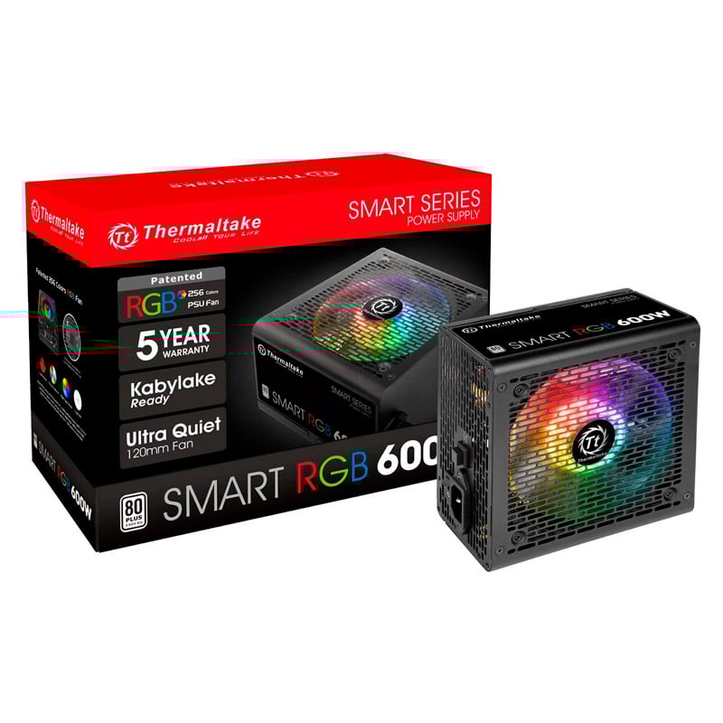 FUENTE 600W THERMALTAKE SMART RGB 80 PLUS WHITE