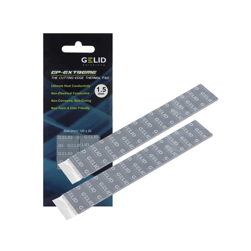 THERMAL PAD GELID GP EXTREME VALUE PACK TP-VP05-C – 120 X 20 X 1.5 MM (2 UNIDADES)