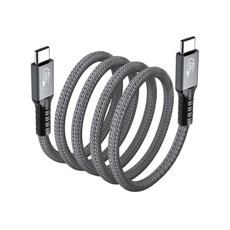CABLE USB C 4.0 MALLADO 40GBPS 240W POWER DELIVERY 2 M