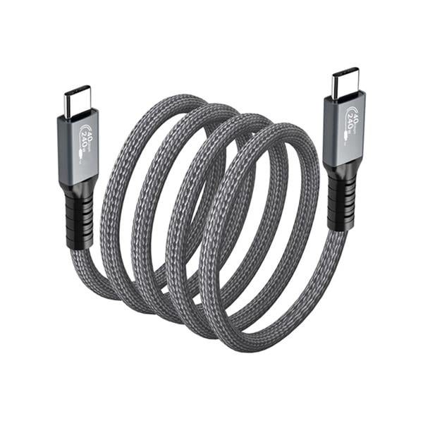 Cable Usb C 4.0 Mallado 40gbps 240w Power Delivery 2 M