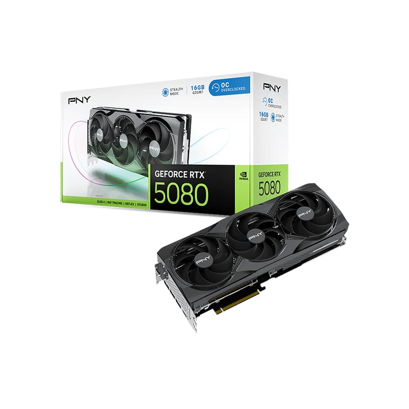 PLACA DE VIDEO PNY GEFORCE RTX 5080 16GB STD OC GDDR7