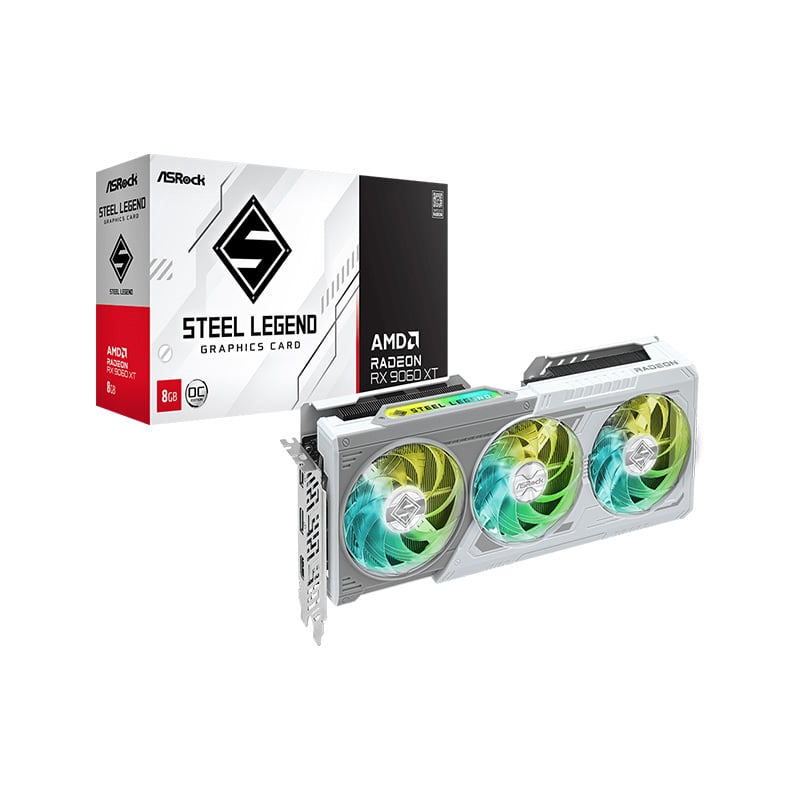 PLACA DE VIDEO AMD RADEON ASROCK RX 9070 XT STEEL LEGEND 16GB GDDR6
