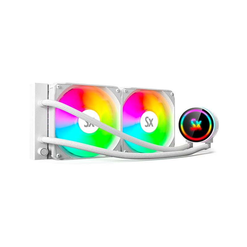 OUTLET - CPU WATER COOLER 240MM SOLARMAX WC-W240 WHITE ARGB