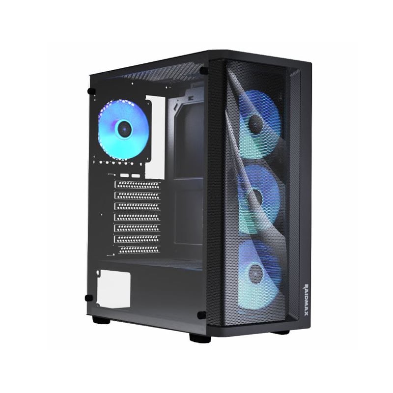 OUTLET - GABINETE GAMER RAIDMAX MESHIAN X922 TG ARGB BLACK