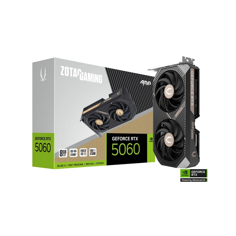 PLACA DE VIDEO ZOTAC NVIDIA GEFORCE RTX 5060 8GB AMP GDDR7