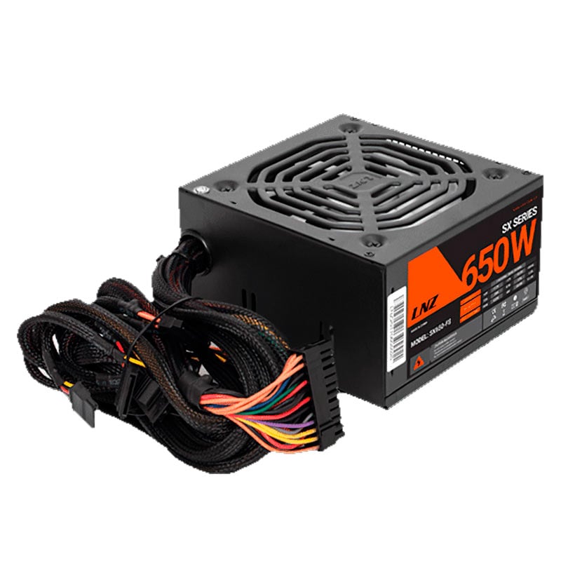 FUENTE 650W LNZ ZX SERIES RED FAN